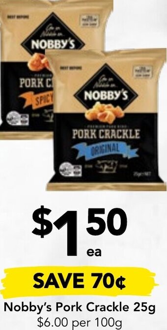 Drakes Nobby's Pork Crackle 25g offer