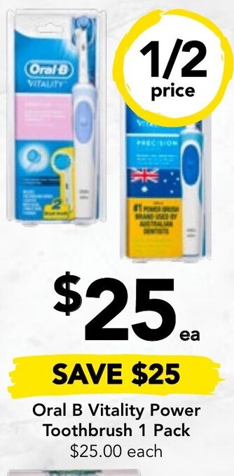 Drakes Oral B Vitality Power Toothbrush 1 Pack offer