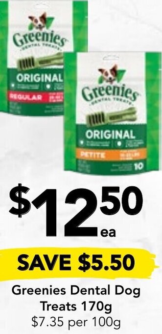 Greenies Dental Dog Treats 170g