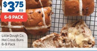 Foodland Little Dough Co. Hot Cross Buns 6-9 Pack offer