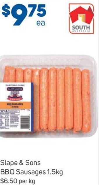 Foodland Slape & Sons BBQ Sausages 1.5kg offer