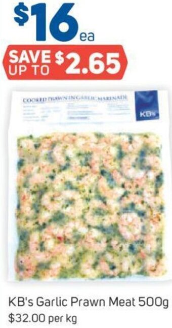 Foodland KB's Garlic Prawn Meat 500g offer