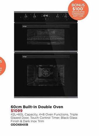 Bing Lee 60cm built-in double oven offer