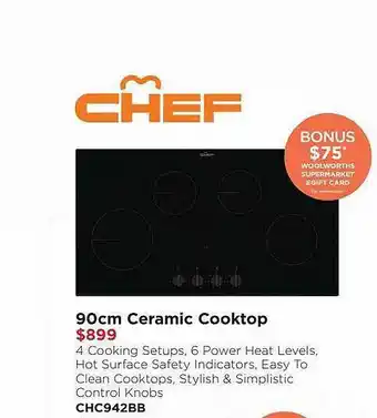 Bing Lee 90cm ceramic cooktop chef offer