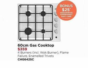 Bing Lee 60cm gas cooktop offer