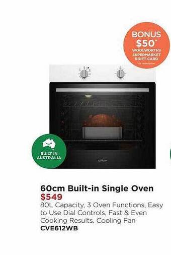 Bing Lee 60cm built-in single oven offer