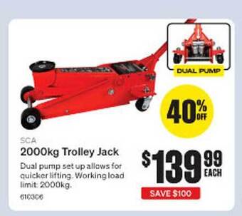 SuperCheap Auto 2000kg trolley jack offer