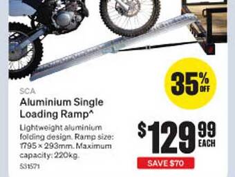 SuperCheap Auto Sca aluminium single loading ramp offer