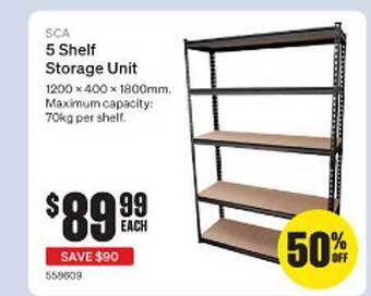 SuperCheap Auto Sca 5 shelf storage unit offer