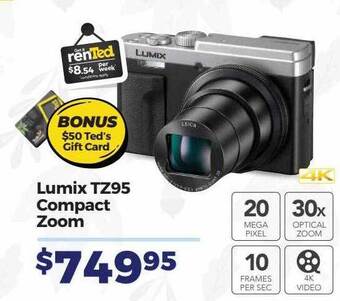Teds Cameras Lumix tz95 compact zoom offer