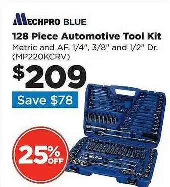 Repco Mechpro blue 128 piece automotive tool kit offer