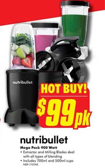 The Good Guys Nutribullet mega pack 900 watt offer
