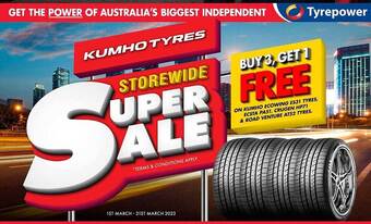 Tyrepower Kumho ecowing es31 tyres, ecsta pa51, crugen hp71 & road venture at52 tyres offer