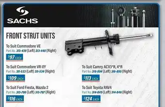 Sachs front strut units