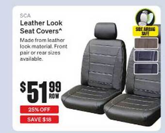 SuperCheap Auto Sca leather look seat covers offer