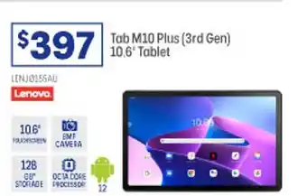 Officeworks Lenovo tab m10 plus (3rd gen) 10.6 offer