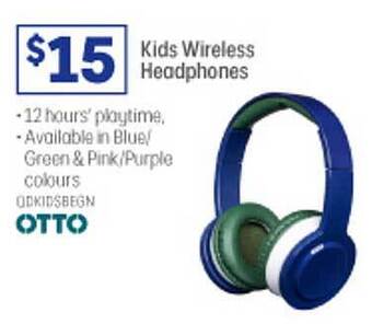 Officeworks Otto kids wireless headphones offer