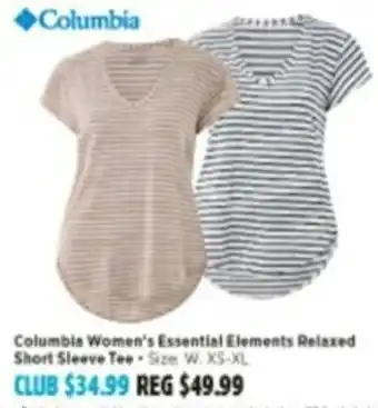 Anaconda Columbia Women's Essential Elements Relaxed Short Sleeve Tee offer