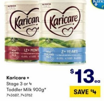 BIG W Karicare + Stage 3 or 4 Toddler Milk 900g offer