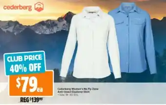 Anaconda Cederberg Women's No Fly Zone Anti-insect Explorer Shirt W, XS-3XL offer