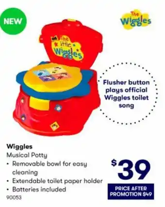 BIG W Wiggles Musical Potty offer