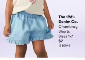 BIG W The 1964 Denim Co. Chambray Short Sizes 1-7 offer