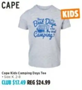 Cape Kids Camping Days Tee K, 2-8