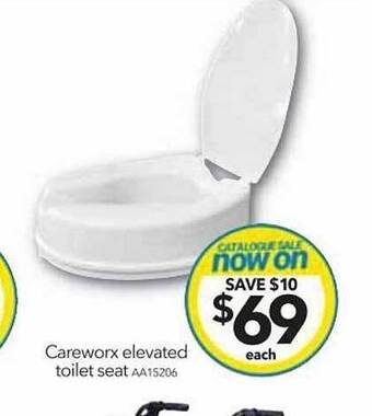 Careworx elevated toilet seat