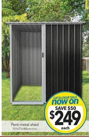 Cheap as Chips Pent metal shed offer