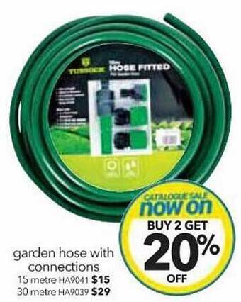 Cheap as Chips Garden hose with connections offer