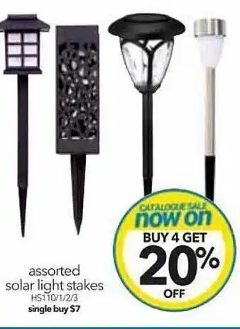Cheap as Chips Assorted solar light stakes offer
