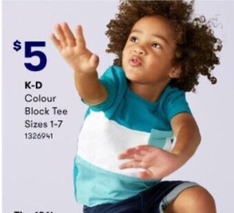 BIG W K-D Colour Block Tee Sizes 1-7 offer