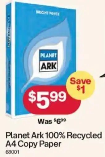 Australia Post Planet Ark 100% Recycled A4 Copy Paper offer