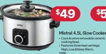 Australia Post Mistral 4.5L Slow Cooker offer