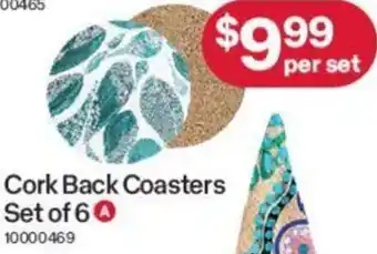 Australia Post Cork Back Coaster Set of 6 offer