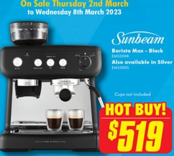 The Good Guys Sunbeam Barista Max-Black offer