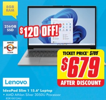 The Good Guys Lenovo IdeaPad Slim 1 15.6" Laptop offer