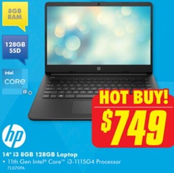 The Good Guys hp 14" 13 8GB 128GB Laptop offer