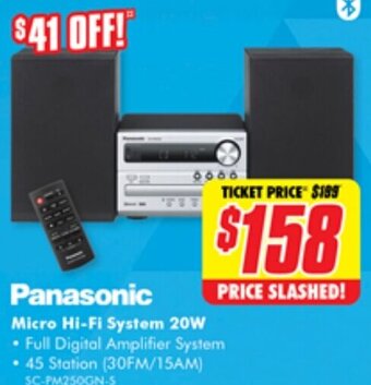 The Good Guys Panasonic Micro Hi-Fi System 20W offer