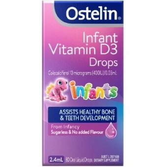 healthylife Ostelin infant vitamin d3 drops, 2.4ml offer