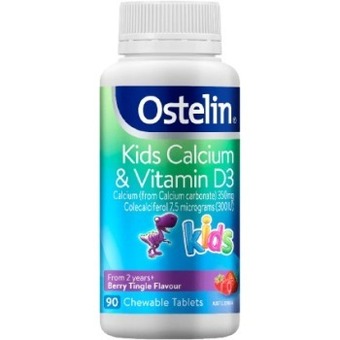 healthylife Ostelin kids calcium & vitamin d3 berry flavour 90 chewable tablets offer