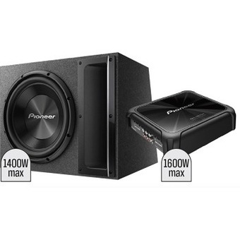 Autobarn Pioneer 12” a series subwoofer in custom sealed enclosure & class d mono channel amplifier 1600w max offer