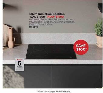 Bing Lee 60cm induction cooktop offer