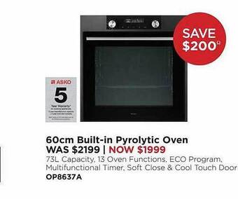 Bing Lee 60cm built-in pyrolytic oven offer