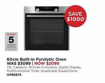 Bing Lee 60cm built-in pyrolytic oven offer