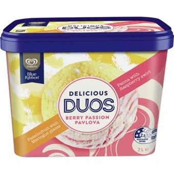 IGA Streets blue ribbon duos ice cream 2 litre selected varieties offer