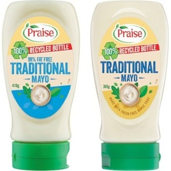 IGA Praise traditional mayo 365g or 99% fat free 410g offer