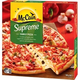 IGA Mccain family pizza 490-500g selected varieties offer
