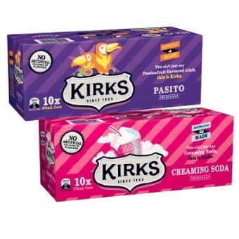 Coles Kirks soft drink 10x375ml offer