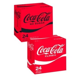 Coles Coca-cola soft drink 24x375ml offer